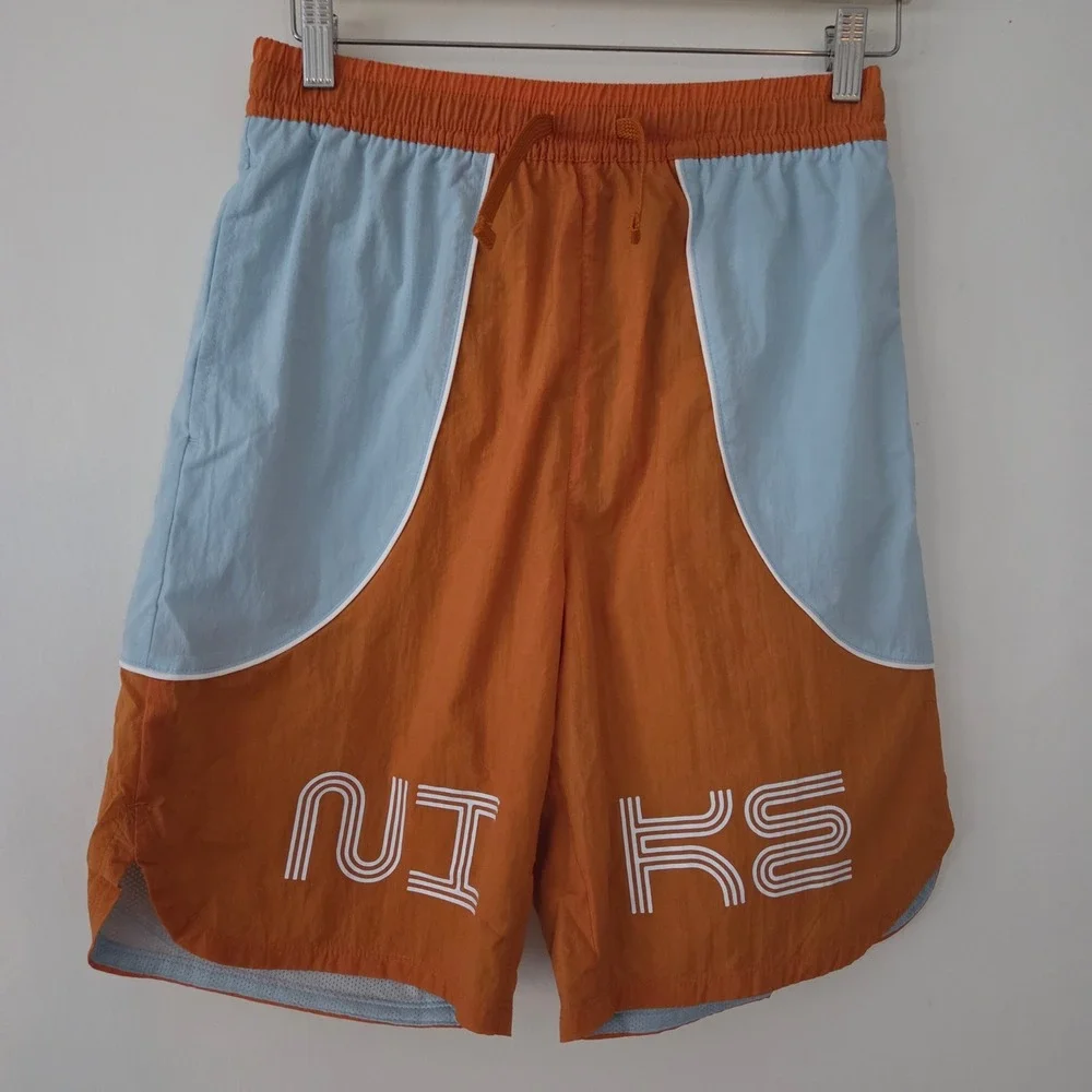 NEW Nike Kids DX5099‎ 815 Orange Blue White Athletic Shorts Size XL